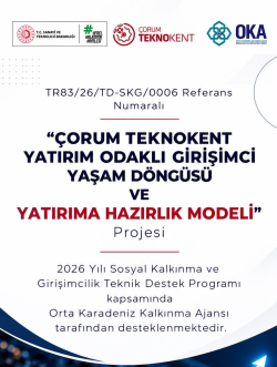 Çorum Teknokent’te Girişimcilik ve Yatırıma Hazırlık Eğitimleri Başlıyor!